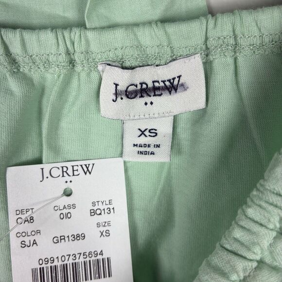 J Crew Tie Back Top Tee Sz XS Mint Green Cotton NWT Coquette Casual - Picture 5 of 7